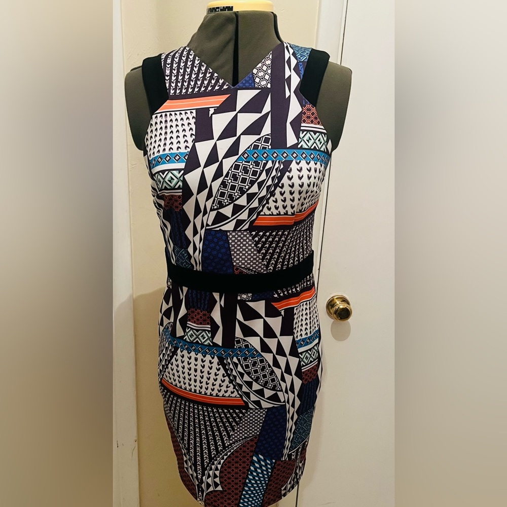 Topshop Geometric Print Mini Dress size 8